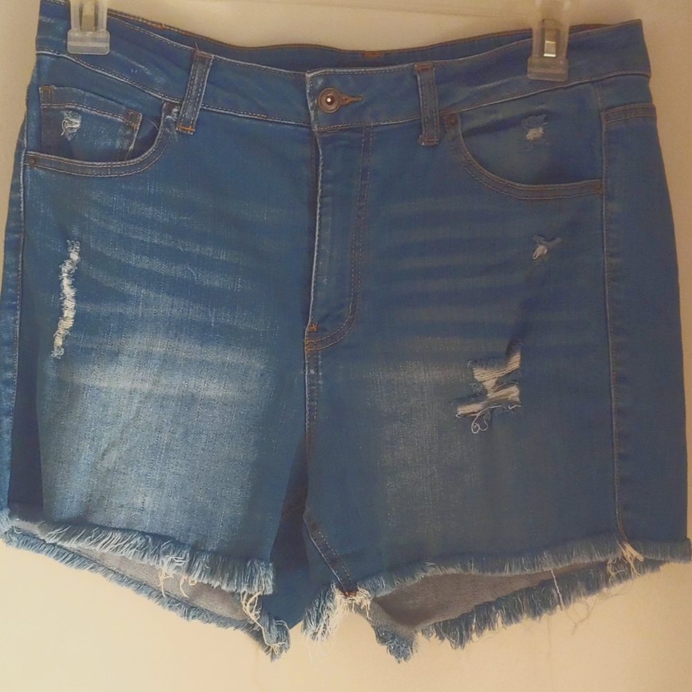 Distressed dark denim blue jean shorts size 2XL brand Rainbowshop.com